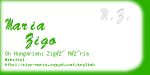 maria zigo business card